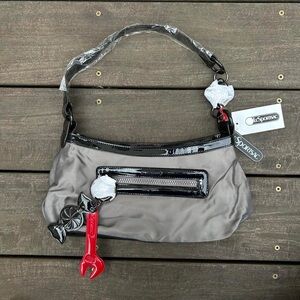 NWT Y2K New Grey/Black LeSportSac Boutique Rose Zinc Shoulder Bag Mini Bag Purse